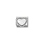 Nomination White raised heart 330204-36
