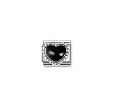 Black raised heart 330204-38