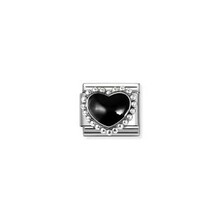 Black raised heart 330204-38
