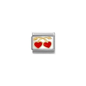 NOMINATION COMPOSABLE CLASSIC LOVE RED HEARTS CHERRIES 030207/55