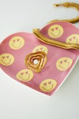 Hart sieraden schaaltje happy Pink