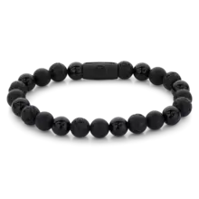 Rebel & Rose Men Black Rocks - All-Black 80073 B-Maat M 17.5 cm