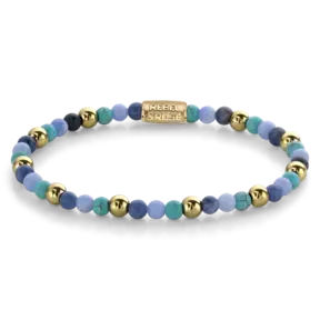 Rebel & Rose Dames Winter Blues - Yellowgold ionplated 40055 G-Maat S 16.5 cm