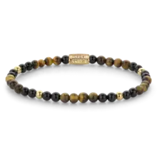 Rebel & Rose Dames Mix Tiger Black - Yellowgold ionplated 40133 G-Maat S 16.5 cm