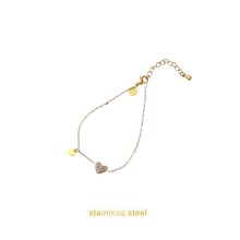 Little Sparkly heart Bracelet B56398-2