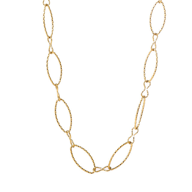 Long Oval Link Necklace N56079-2 Long Oval Link Necklace N56079-2
