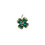 Day & Eve by Go Dutch Label Clover green Broche BR564-1