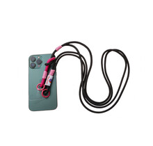 Telefoonkoord Long Knot Pink + Black T551-1