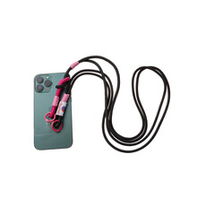 Telefoonkoord Long Knot Pink + Black T551-1