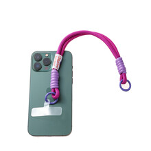 Telefoonkoord Short Double Purple Red T552-4