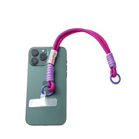 Telefoonkoord Short Double Purple Red T552-4