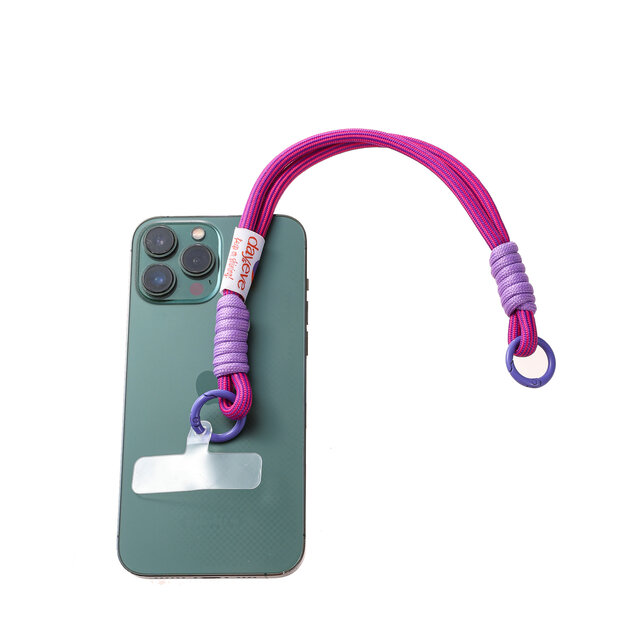 Telefoonkoord Short Double Purple Red T552-4 Telefoonkoord Short Double Purple Red T552-4