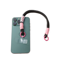 Telefoonkoord Short Double Pink Black T552-5