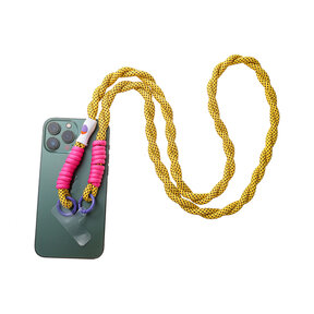 Telefoonkoord Long Twirl Yellow T554-1