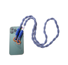 Telefoonkoord Long Twirl Blue Stripe T554-4