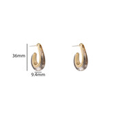 Smooth Resin Drop Black Oorbellen E55010-1 Smooth Resin Drop Black Oorbellen E55010-1