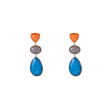 Stone Drop Orange Oorbellen E55013-4