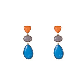 Stone Drop Orange Oorbellen E55013-4