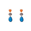 Day & Eve by Go Dutch Label Stone Drop Orange Oorbellen E55013-4