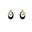 Day & Eve by Go Dutch Label Oval Dangle Black Oorbellen E55018-1