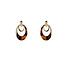 Day & Eve by Go Dutch Label Oval Dangle Leopard Oorbellen E55018-2