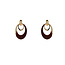 Day & Eve by Go Dutch Label Oval Dangle Brown Oorbellen E55018-3