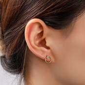 Sparkle Oval Round Stud Oorbellen E56424-2 Sparkle Oval Round Stud Oorbellen E56424-2