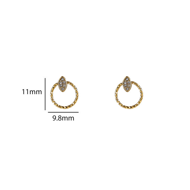 Sparkle Oval Round Stud Oorbellen E56424-2 Sparkle Oval Round Stud Oorbellen E56424-2