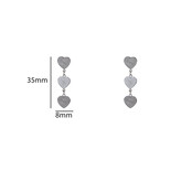 3 Hearts Stud Oorbellen E56422-1 3 Hearts Stud Oorbellen E56422-1