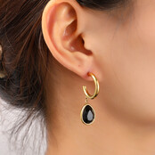 Stone Hoop Oorbellen E56384-2 Stone Hoop Oorbellen E56384-2