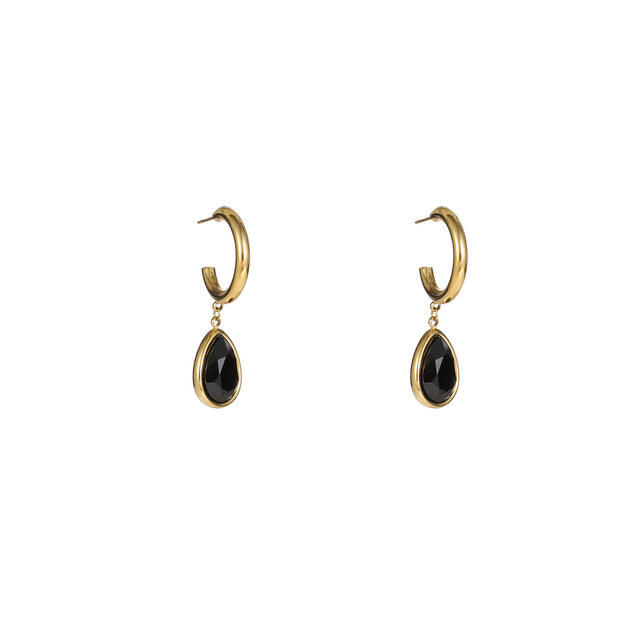 Stone Hoop Oorbellen E56384-2 Stone Hoop Oorbellen E56384-2