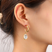 Stone Hoop Oorbellen E56384-1 Stone Hoop Oorbellen E56384-1