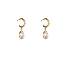 Stone Hoop Oorbellen E56384-1