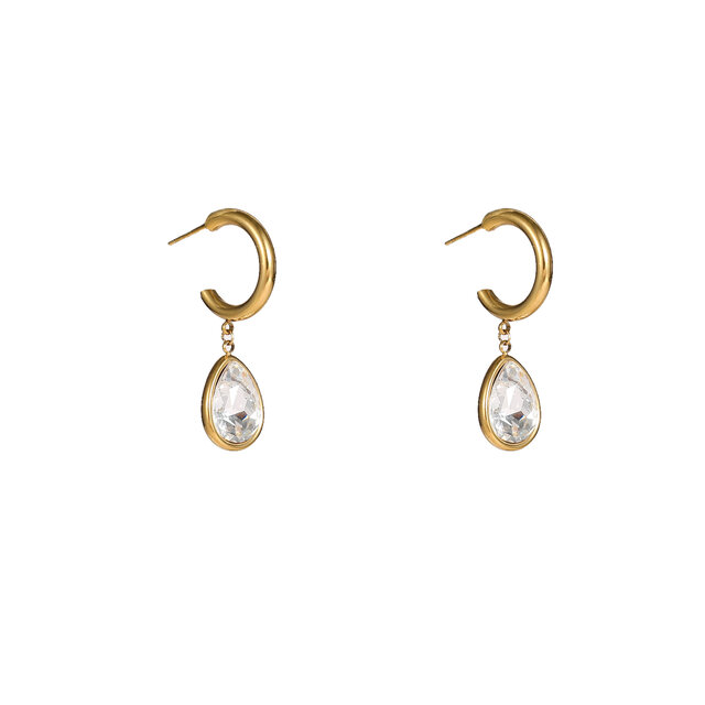 Stone Hoop Oorbellen E56384-1 Stone Hoop Oorbellen E56384-1