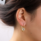 French Hook Big Oval Oorbellen E56380-4 French Hook Big Oval Oorbellen E56380-4