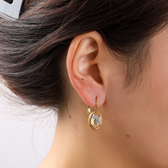 French Hook Big Oval Oorbellen E56380-4 French Hook Big Oval Oorbellen E56380-4