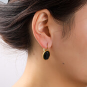 French Hook Big Oval Oorbellen E56380-2 French Hook Big Oval Oorbellen E56380-2