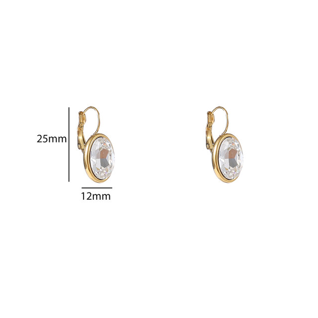 French Hook Big Oval Oorbellen E56380-1 French Hook Big Oval Oorbellen E56380-1