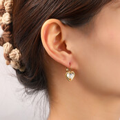 French Hook Heart Oorbellen E56379-4 French Hook Heart Oorbellen E56379-4