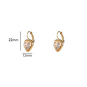 French Hook Heart Oorbellen E56379-4 French Hook Heart Oorbellen E56379-4