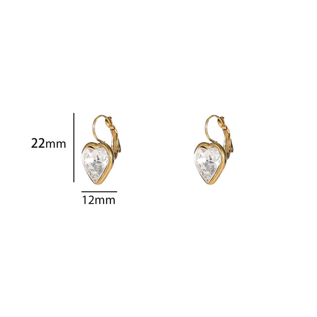 French Hook Heart Oorbellen E56379-1 French Hook Heart Oorbellen E56379-1