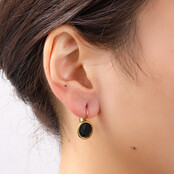 French Hook Oval Oorbellen E56377-2 French Hook Oval Oorbellen E56377-2