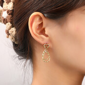 Sparkly Heart Dangle Oorbellen E56370-2 Sparkly Heart Dangle Oorbellen E56370-2