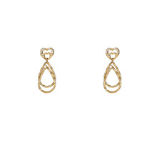 Sparkly Heart Dangle Oorbellen E56370-2