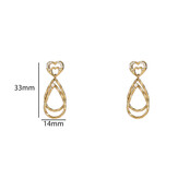 Sparkly Heart Dangle Oorbellen E56370-2 Sparkly Heart Dangle Oorbellen E56370-2