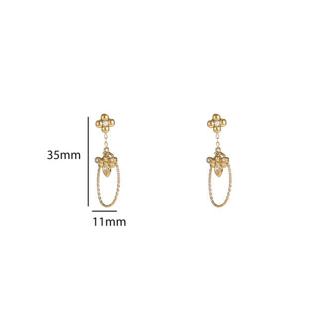 Bee Dangle Oorbellen E56368-2 Bee Dangle Oorbellen E56368-2