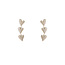 Day & Eve by Go Dutch Label 3 Sparkle Hearts Dangle oorbellen E56364-2