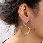 2 Big Heart Sparkle Oorbellen E56284-1 2 Big Heart Sparkle Oorbellen E56284-1