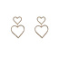 Day & Eve by Go Dutch Label 2 Big Heart Sparkle Oorbellen E56284-1