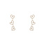 Day & Eve by Go Dutch Label 3 Hearts Sparkle Dangle Oorbellen E56282-1
